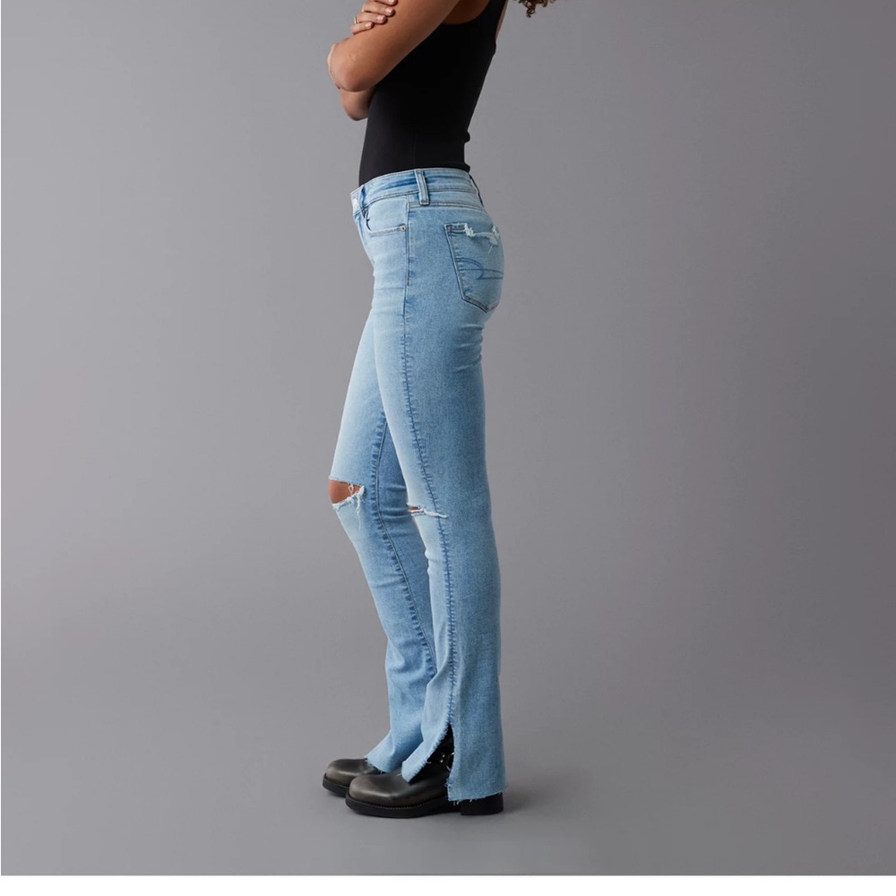 American Eagle High-Waisted Ripped Skinny Kick Jeans